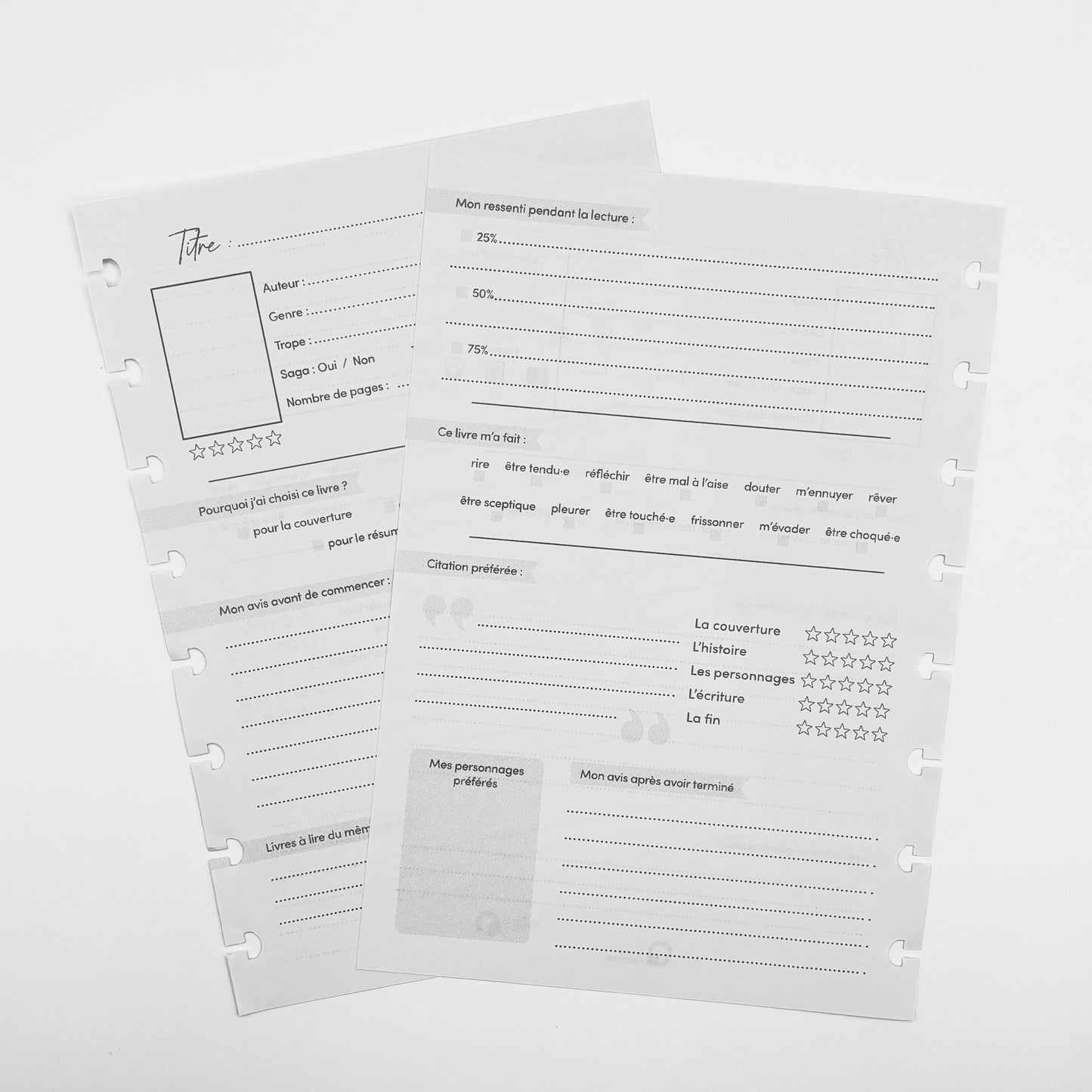 Carnet personnalisable | Pack lecture - 40 feuilles