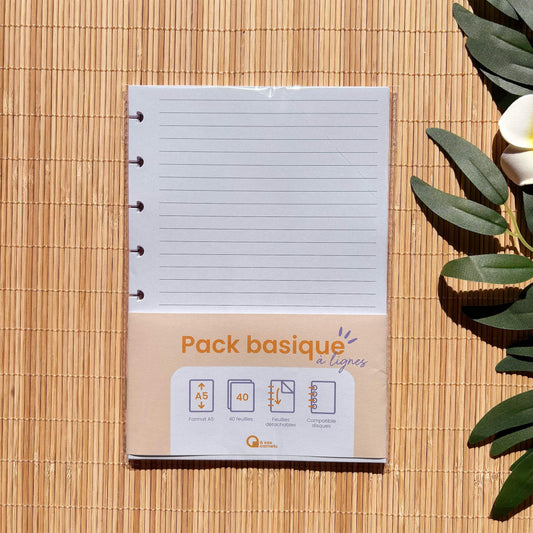 Pack Basique à Lignes - 40 feuilles