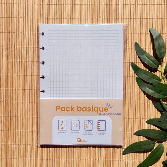 Pack Basique à Carreaux - 40 feuilles