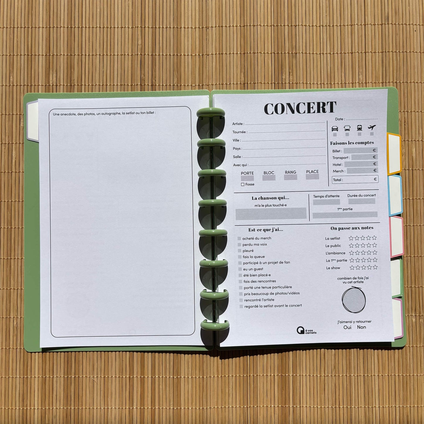 Pack Concerts - 20 feuilles