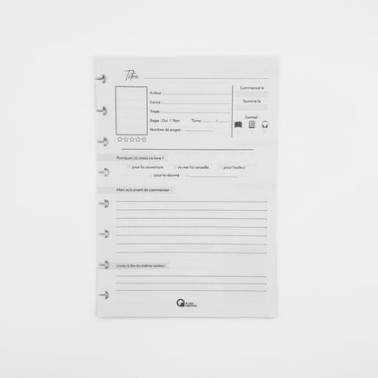 Carnet personnalisable | Pack lecture - 40 feuilles