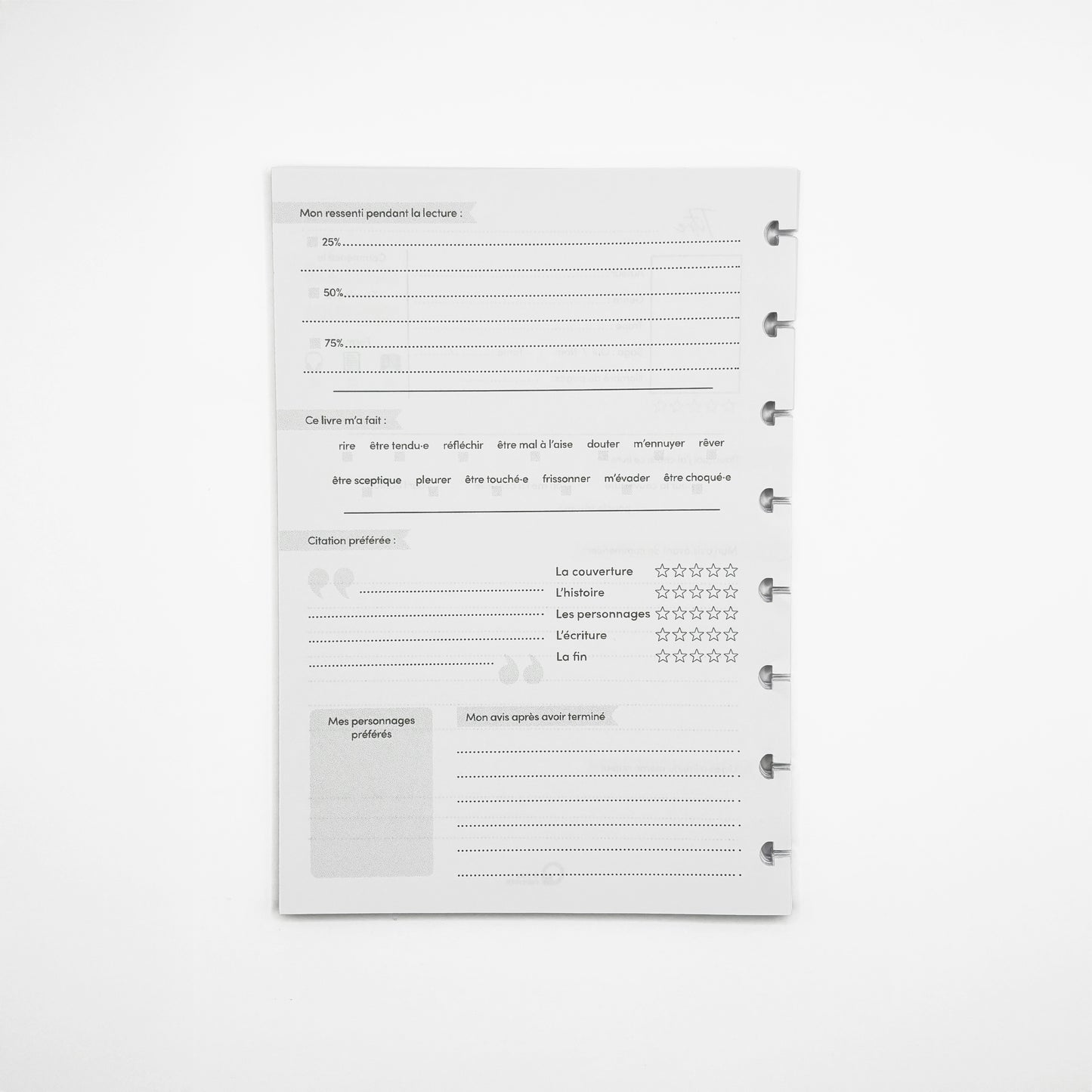 Carnet personnalisable | Pack lecture - 40 feuilles