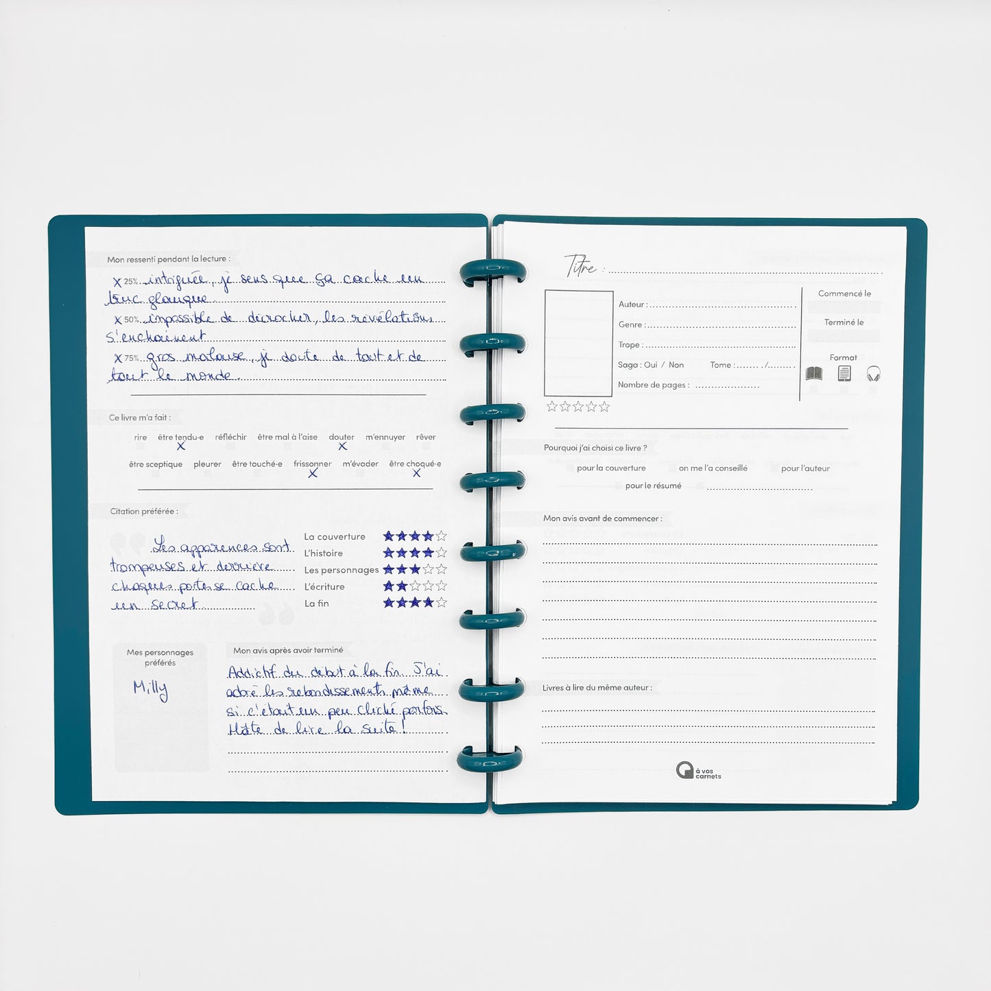 Carnet personnalisable | Pack lecture - 40 feuilles